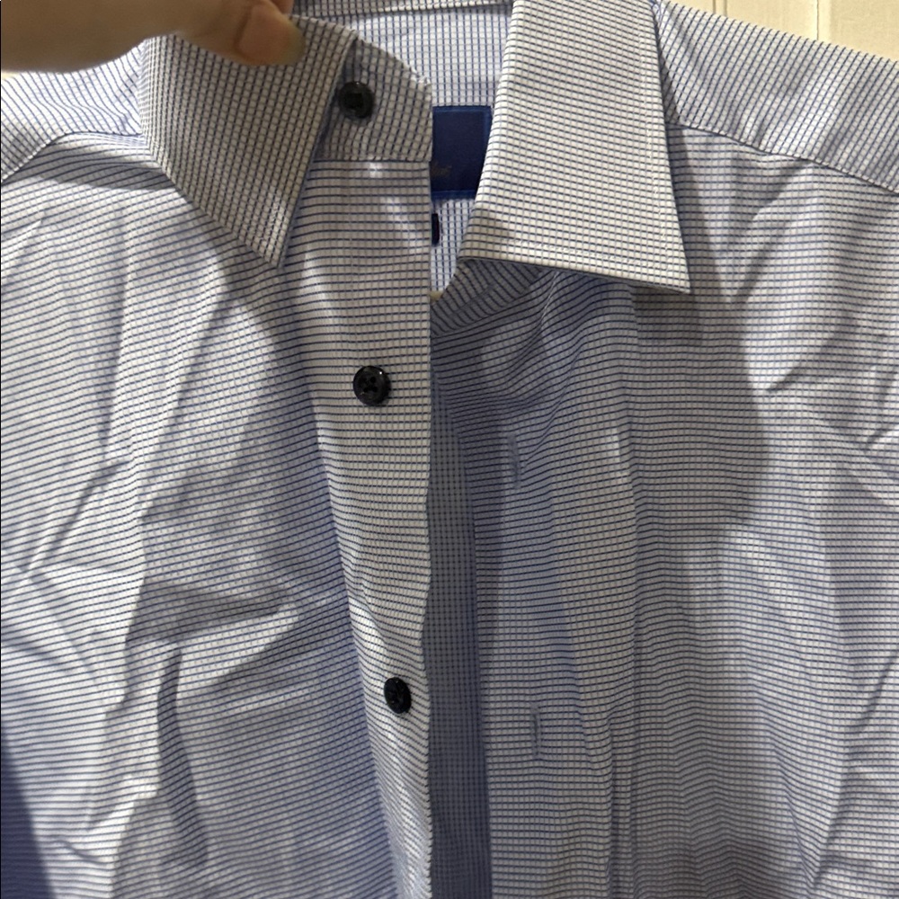 Men's Light Blue Dress Shirt - Tailored Spread Collar - Picture 3 of 7